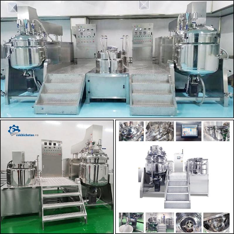 Thiết bị khuấy trộn trong máy nhũ hóa mỹ phẩm Thiết bị khuấy trộn trong máy nhũ hóa mỹ phẩm