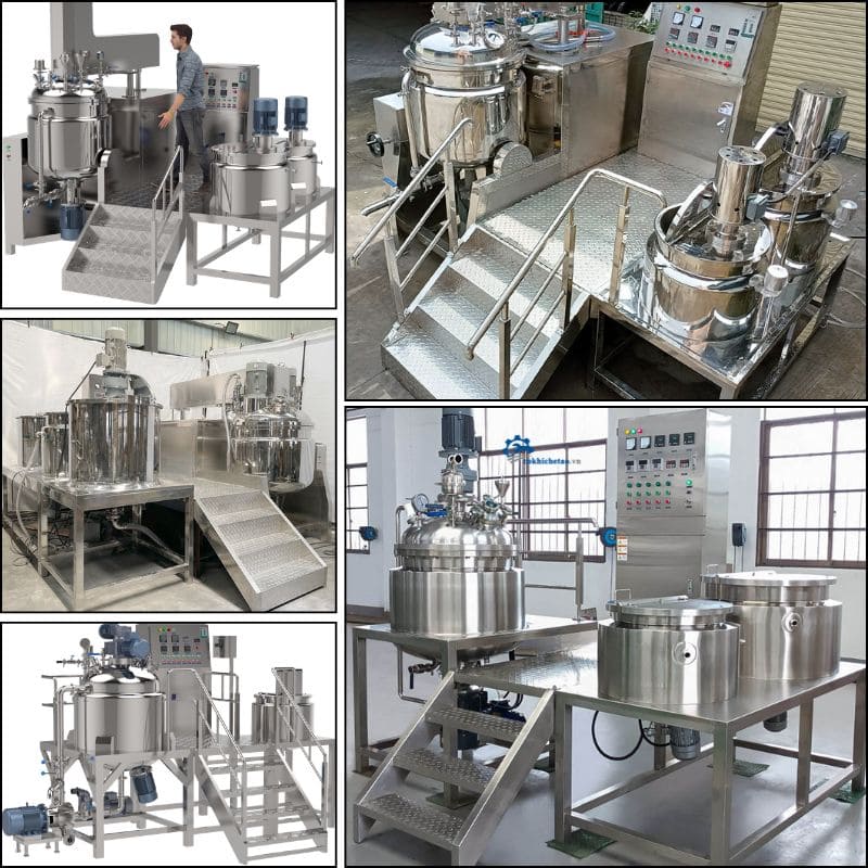 Máy nhũ hóa mỹ phẩm hút chân không Máy nhũ hóa mỹ phẩm hút chân không